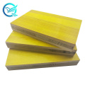 Qinge forte e rígido painel amarelo 18mm 500x2500mm Painéis de cofragem de 3 camadas Contraplacado para sistemas de cofragem